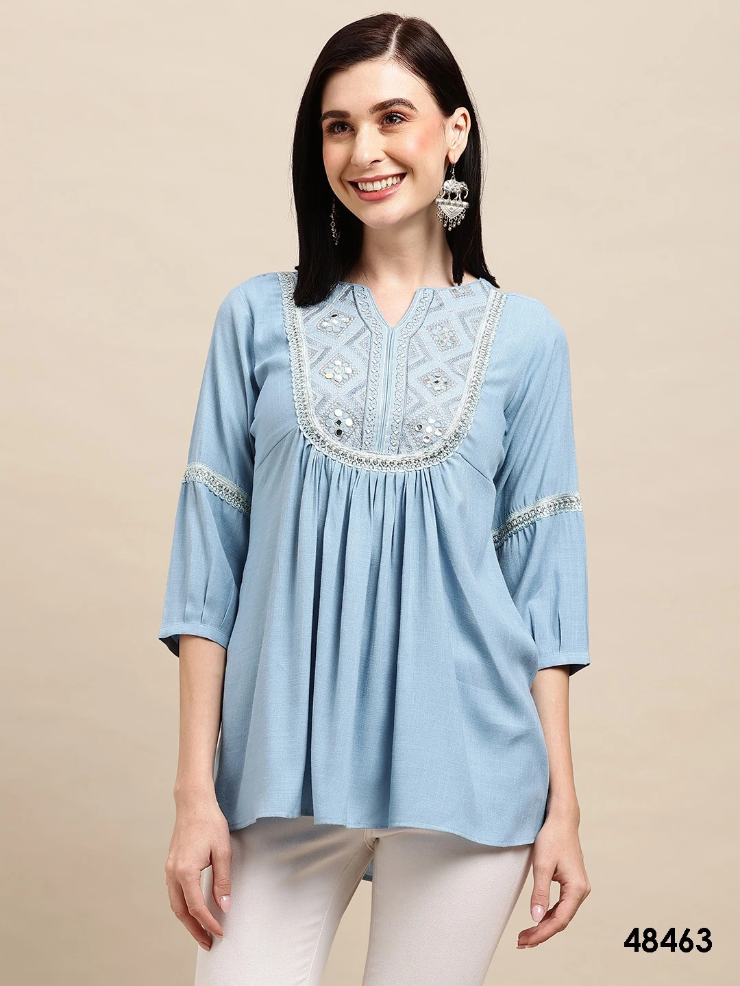 Mahotsav Short Top Vol 01 Rayon Wholesale Western Short Top Catalog — Wholesale Kurtis, MPA wholesale from Surat — view 13